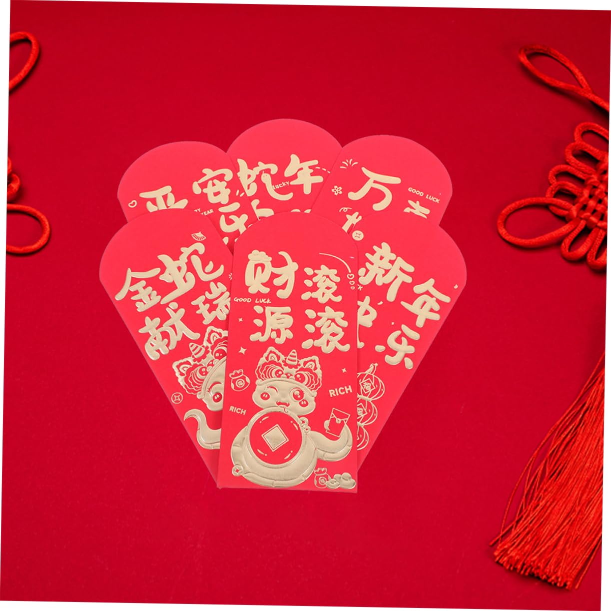 DOITOOL Buste Rosse Cinesi Carta 24 Pezzi 17x9 cm
