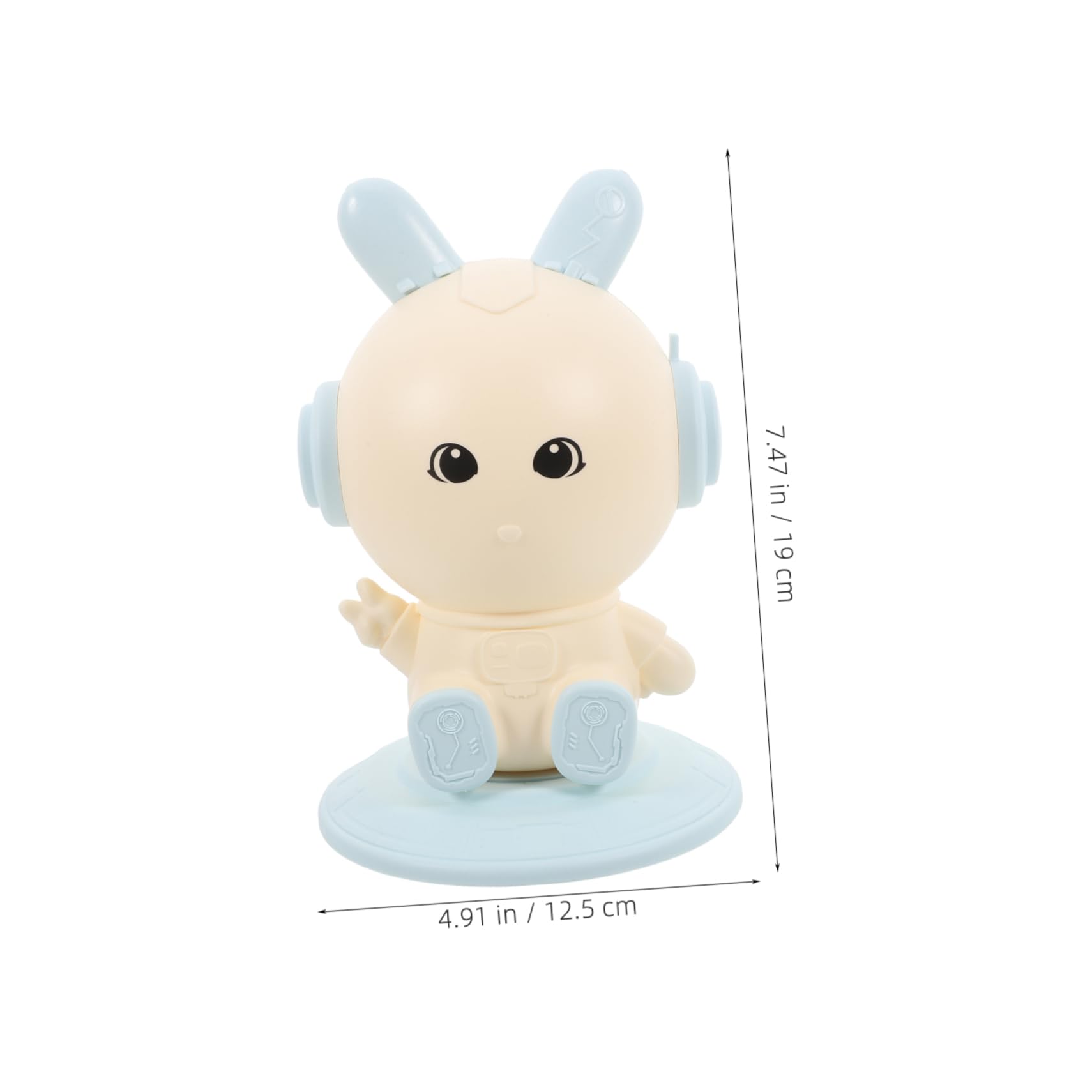 DOITOOL Portapenne Girevole Coniglio Blu Plastica 19 cm