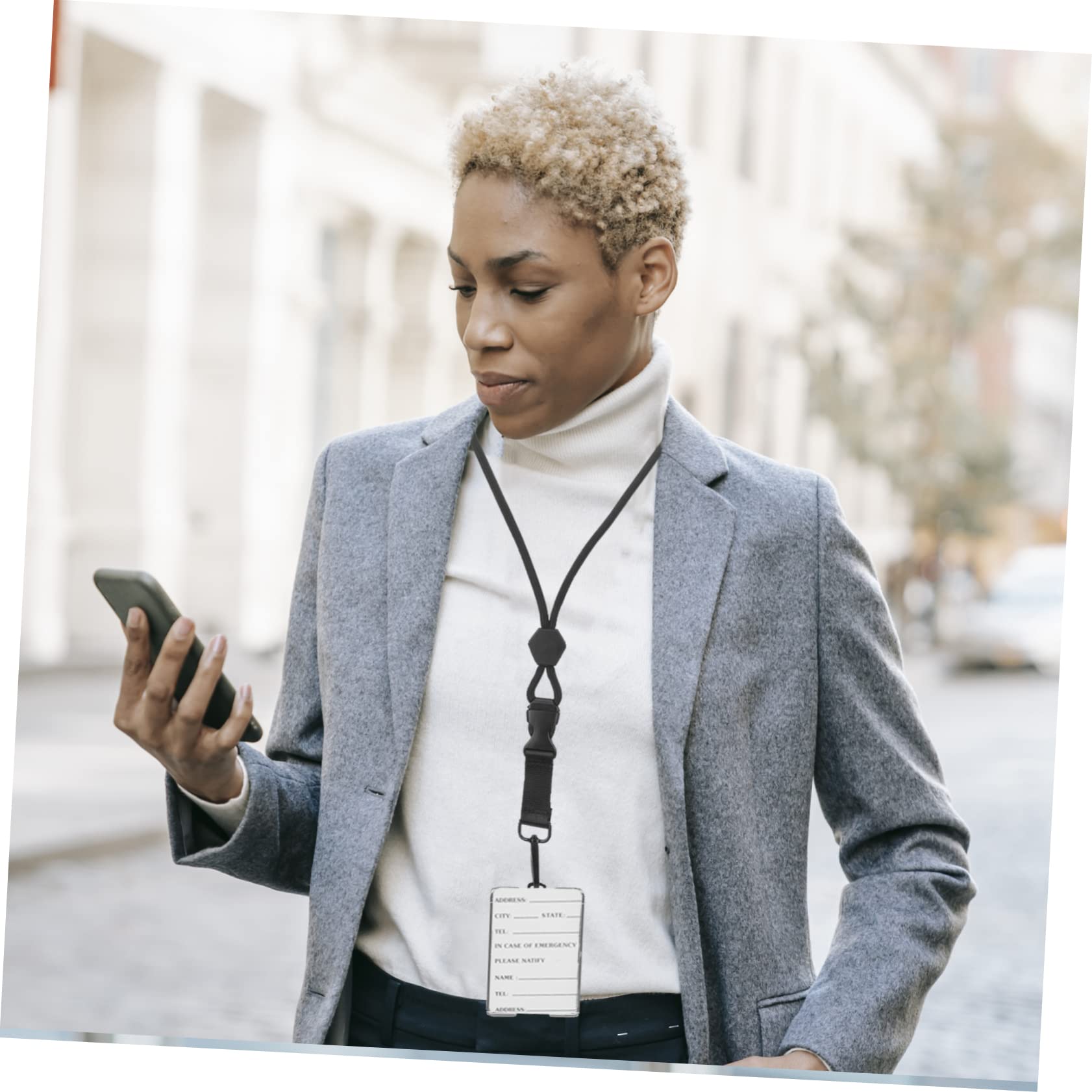 DOITOOL Porta Badge con Cinghia Nero da Lavoro