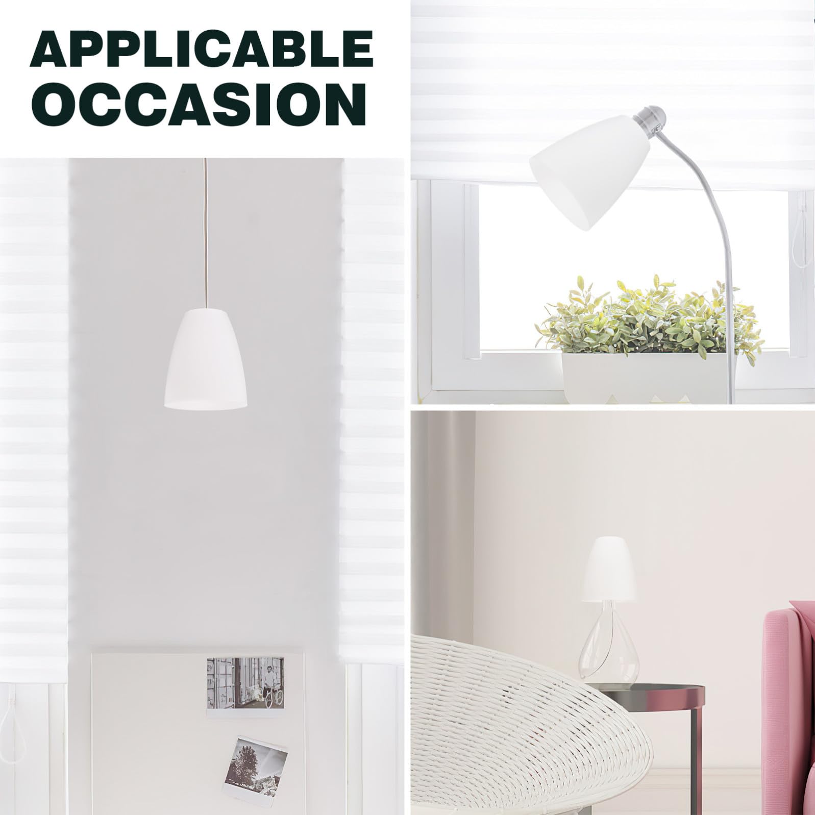 DOITOOL Paralume Plastica Bianco 10 cm 2 Pezzi Foro 30 mm