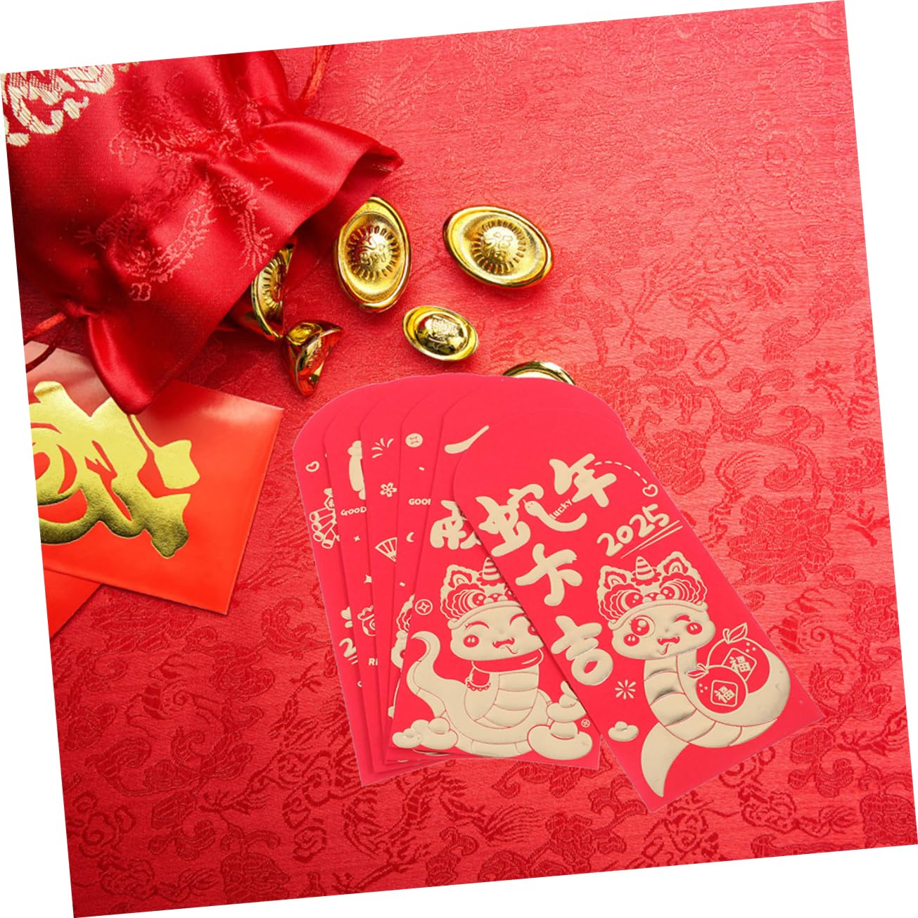 DOITOOL Buste Rosse Cinesi Carta 24 Pezzi 17x9 cm