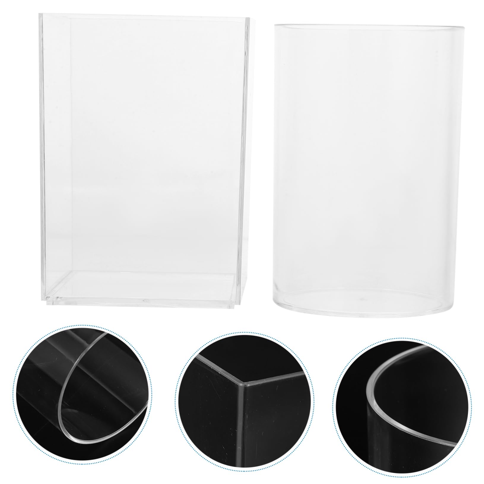 DOITOOL organizer acrilico 2 pezzi portapennelli trasparente