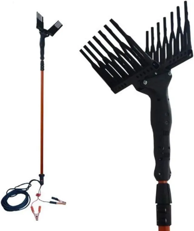GrecoShop Scuotiolive elettrico 12V 400W telescopico 3m cavo 12m