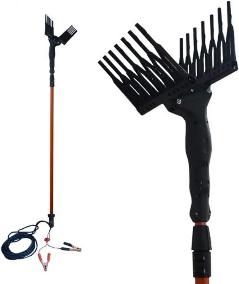 GrecoShop Scuotiolive elettrico 12V 400W telescopico 3m cavo 12m