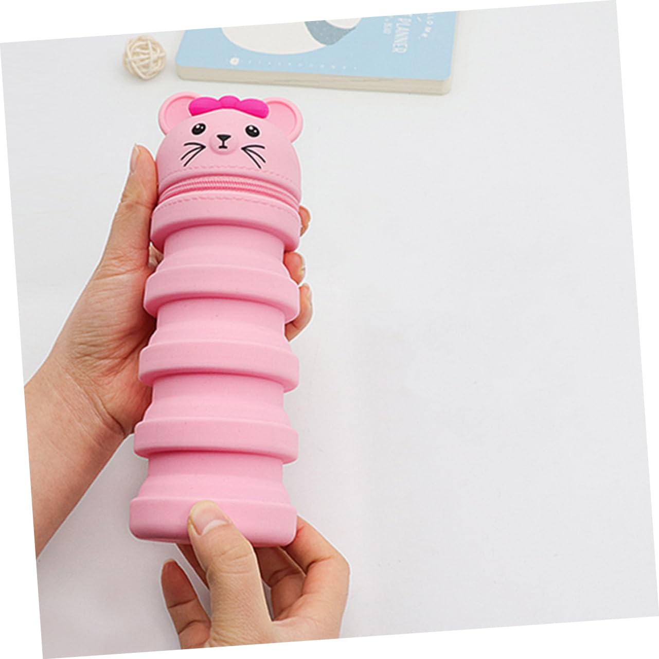 DOITOOL astuccio silicone topo rosa portapenne studenti