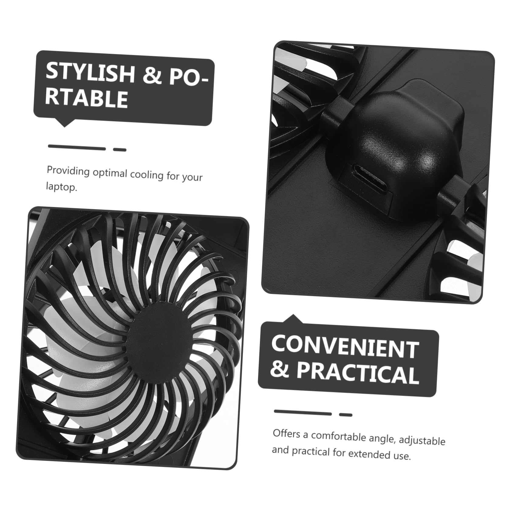 DOITOOL base raffreddamento laptop nera pieghevole USB