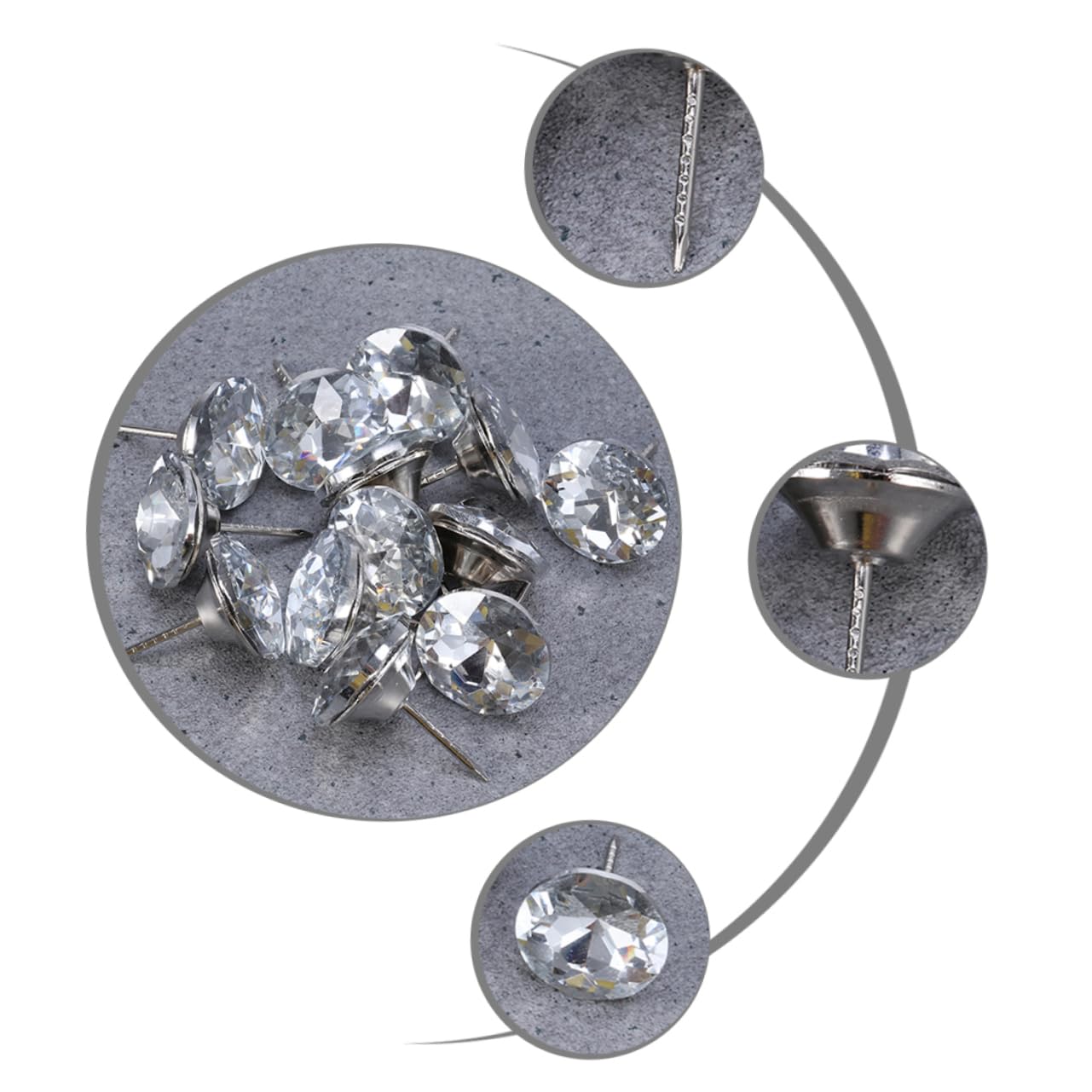 DOITOOL Bottoni tappezzeria cristallo 100 pezzi decorativi