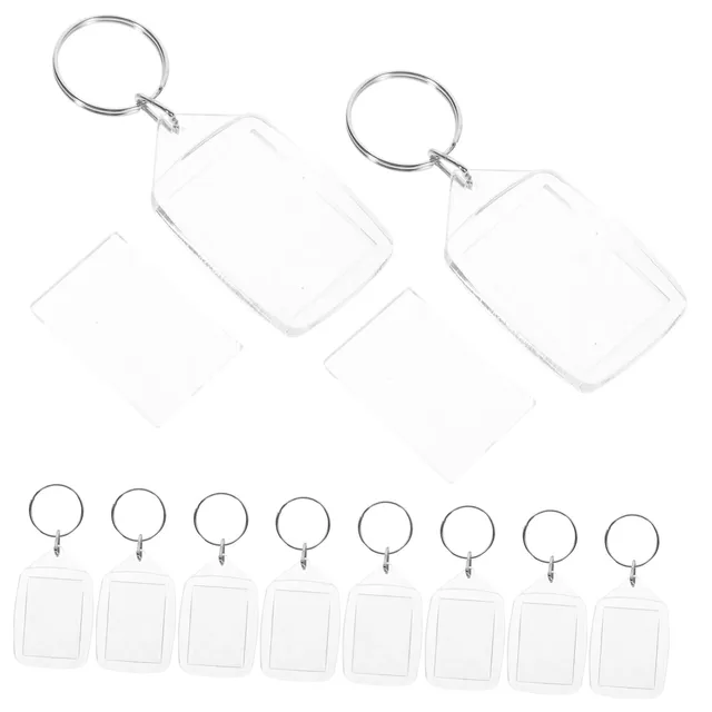 DOITOOL portachiavi foto ABS 10 pezzi personalizzabile trasparente