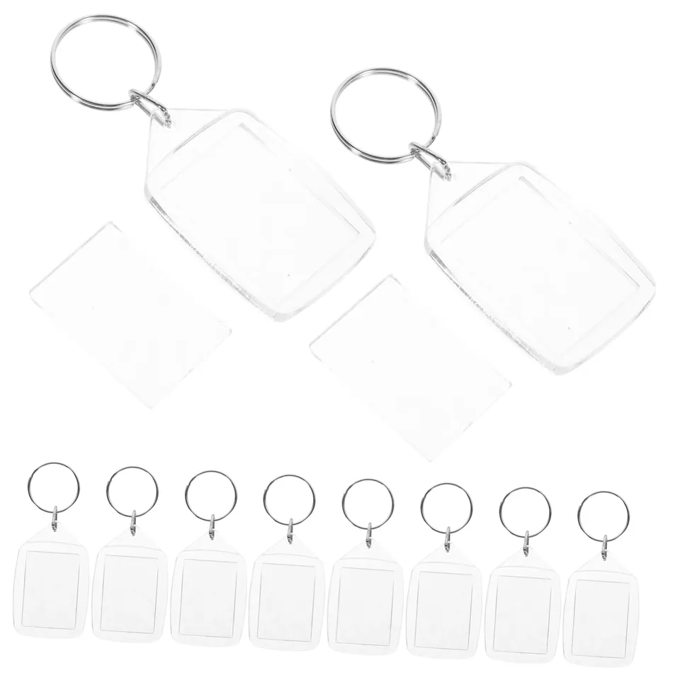 DOITOOL portachiavi foto ABS 10 pezzi personalizzabile trasparente