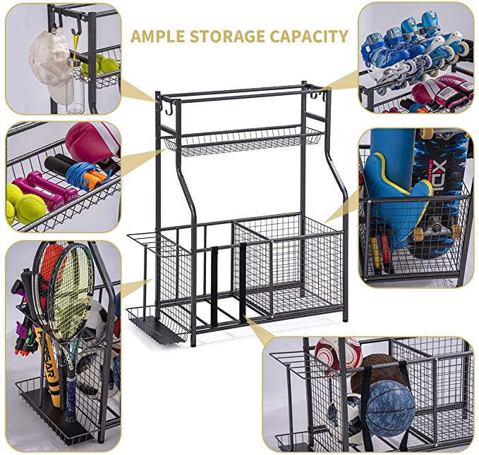Yexati King rastrelliera attrezzi sportivi garage metallo