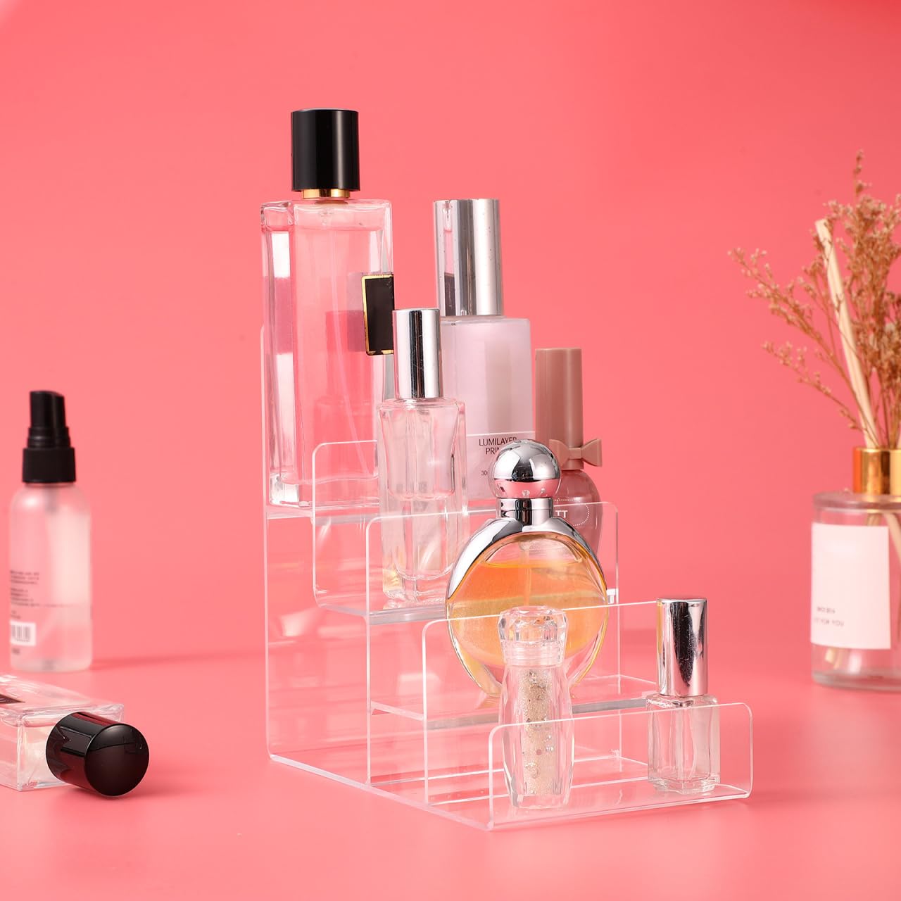 DOITOOL Espositore Acrilico Trasparente 4 Piani Cosmetici