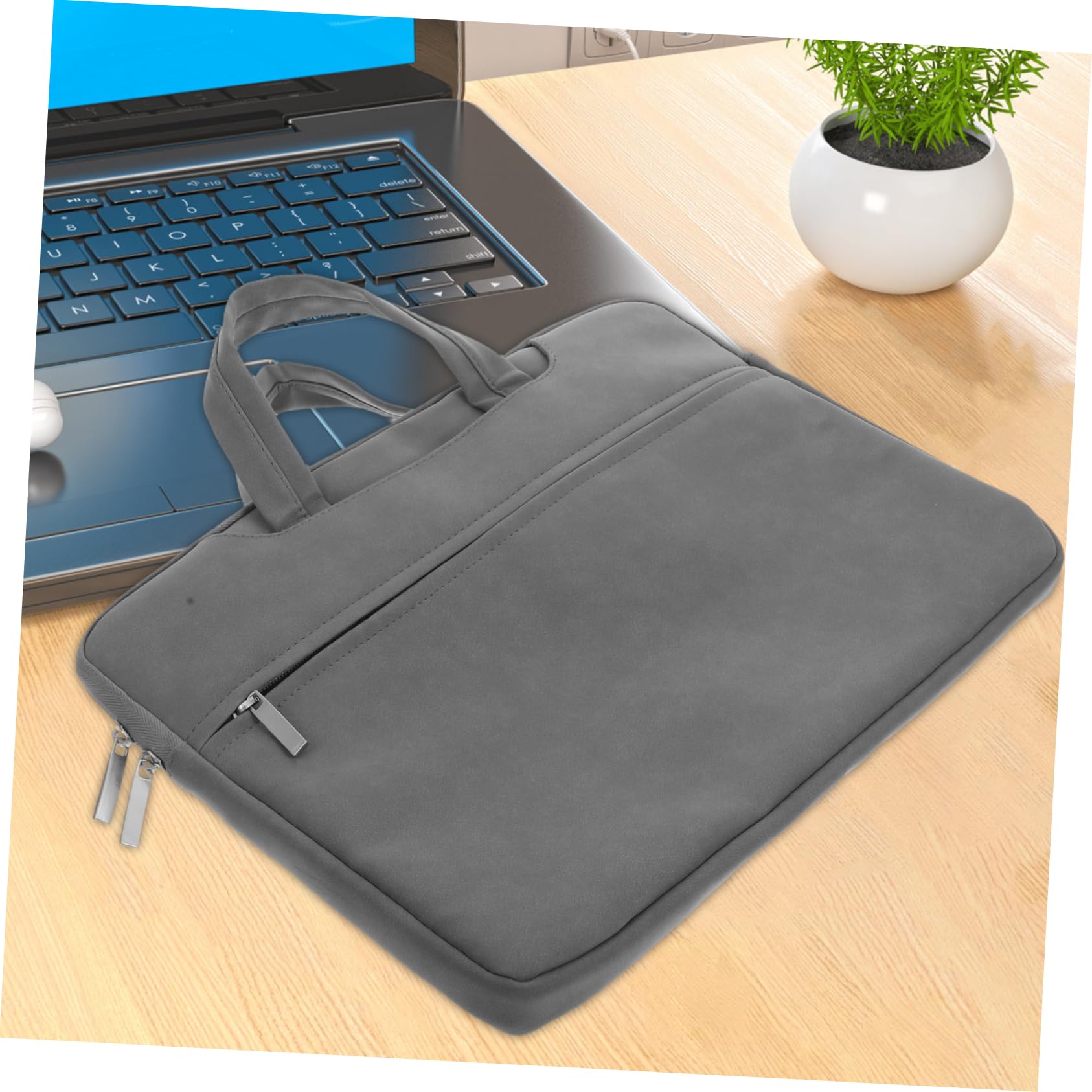 Doitool borsa laptop 14 pollici PU grigio scuro