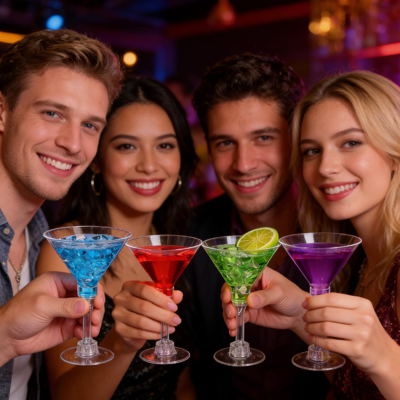 DOITOOL Martini Bicchieri Plastica Trasparenti 20 Pezzi