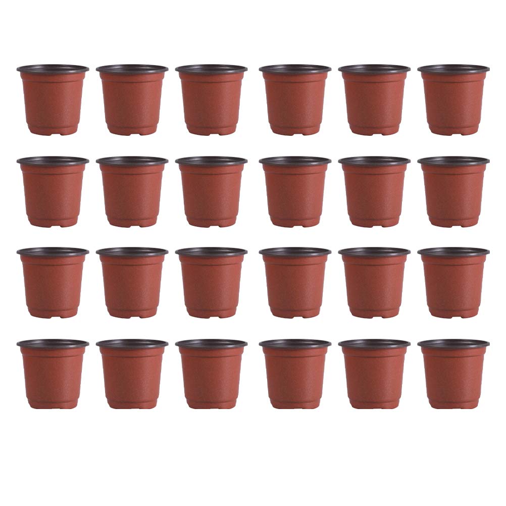 DOITOOL Vasi plastica 90mm 100 pezzi trapianto fori drenaggio