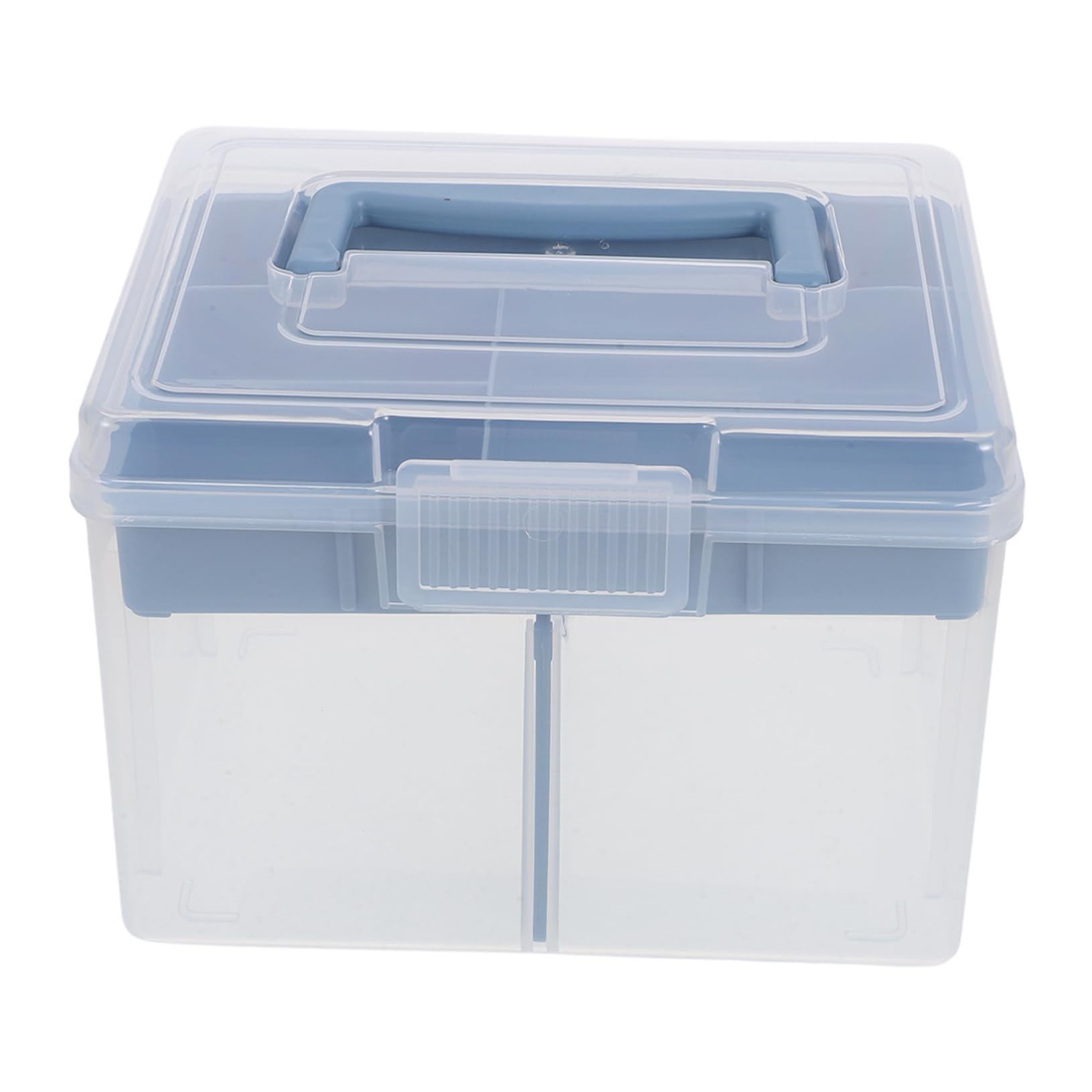 DOITOOL Scatola Portamonete Blu Plastica 2 Livelli 20 cm