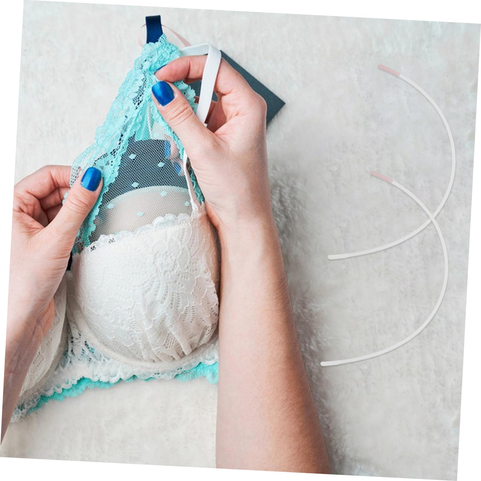 DOITOOL Ferretti Reggiseno Metallo Argento 10 Paia 11,5 cm