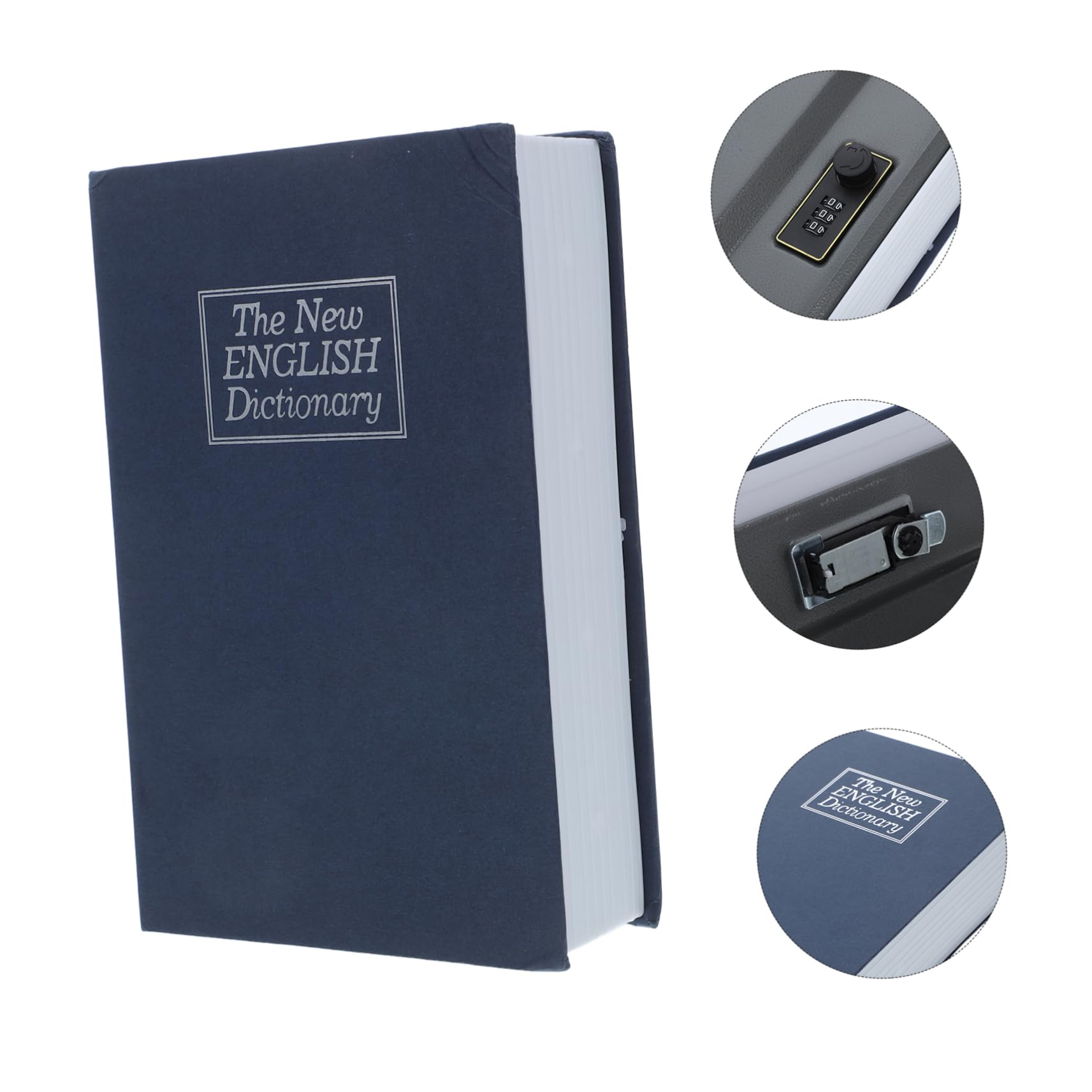 DOITOOL Cassaforte Libro Combinazione Acciaio Grande Blu