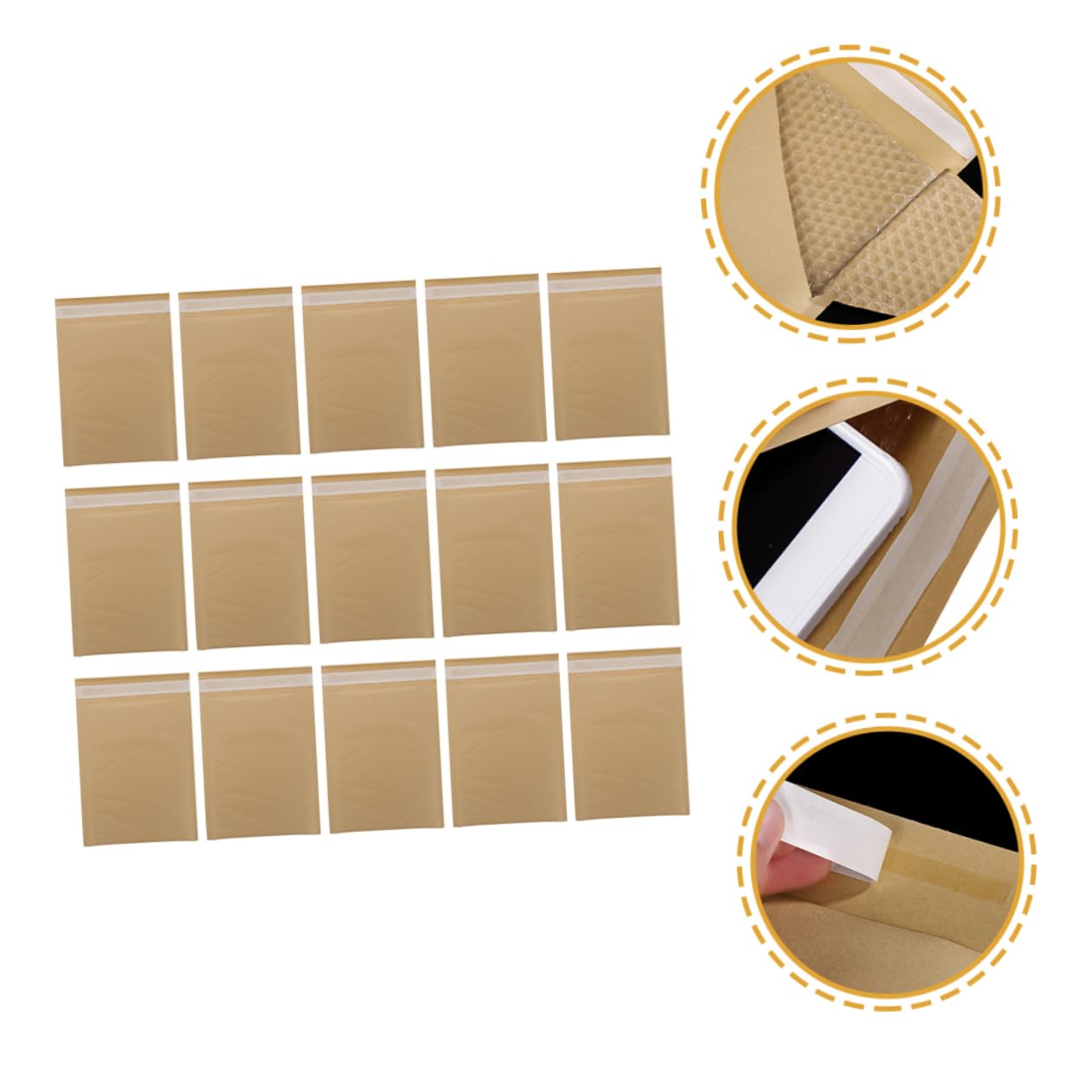 DOITOOL Buste Postali Imbottite 22x16 cm 25 Pezzi Marroni