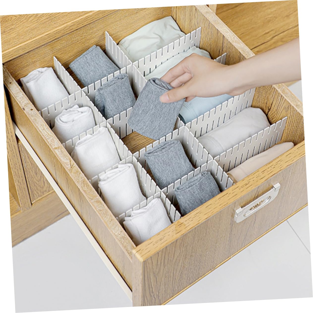 DOITOOL Divisori Cassetti Plastica Regolabili 12 Pezzi 45 cm