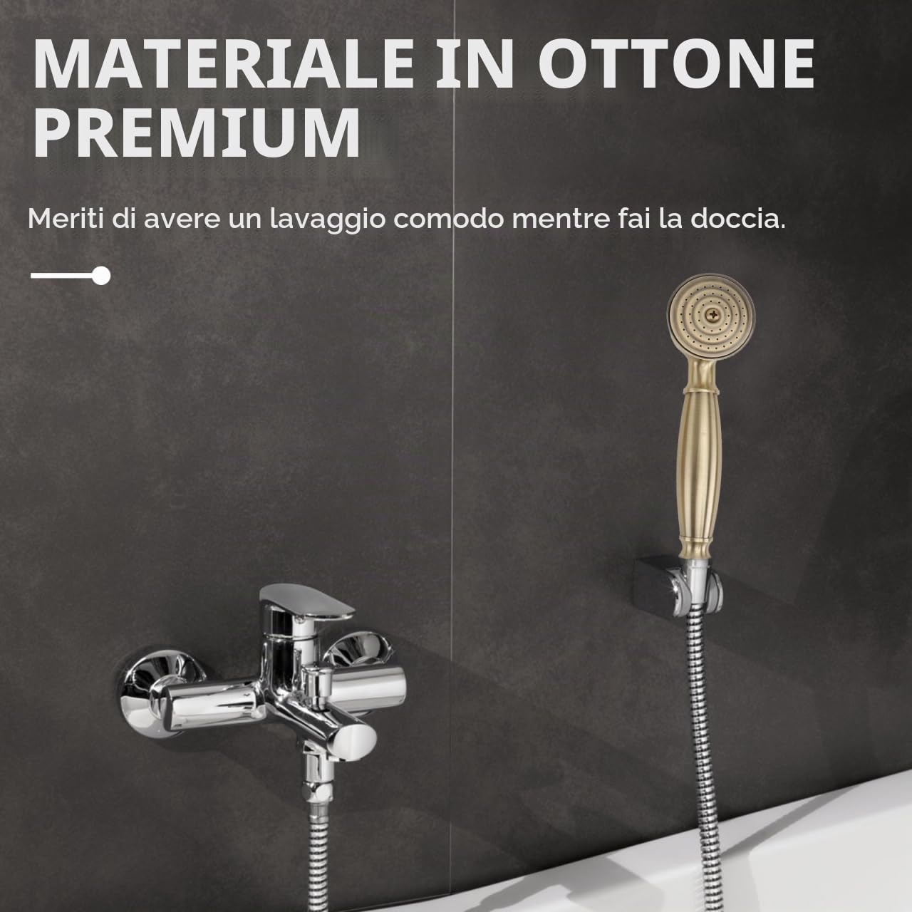 DOITOOL Soffione Doccia Retrò Ottone Bronzo Antigoccia