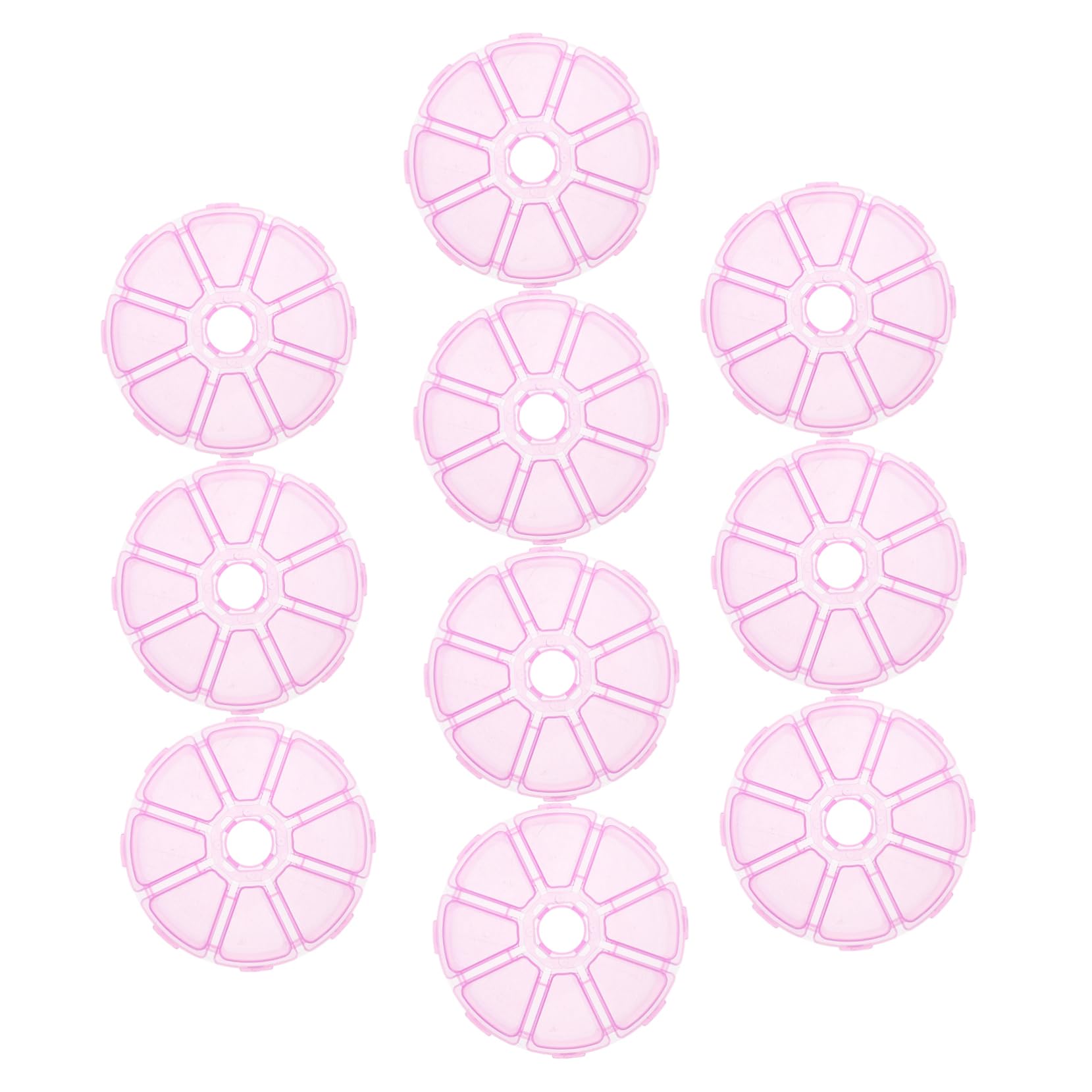 Doitool scatole portagioie rotonde rosa 10 pezzi 8 scomparti