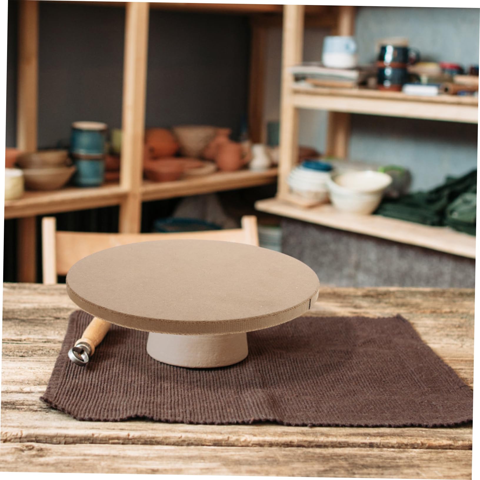 DOITOOL Base Tornio Ceramica Legno Tavola Rotonda
