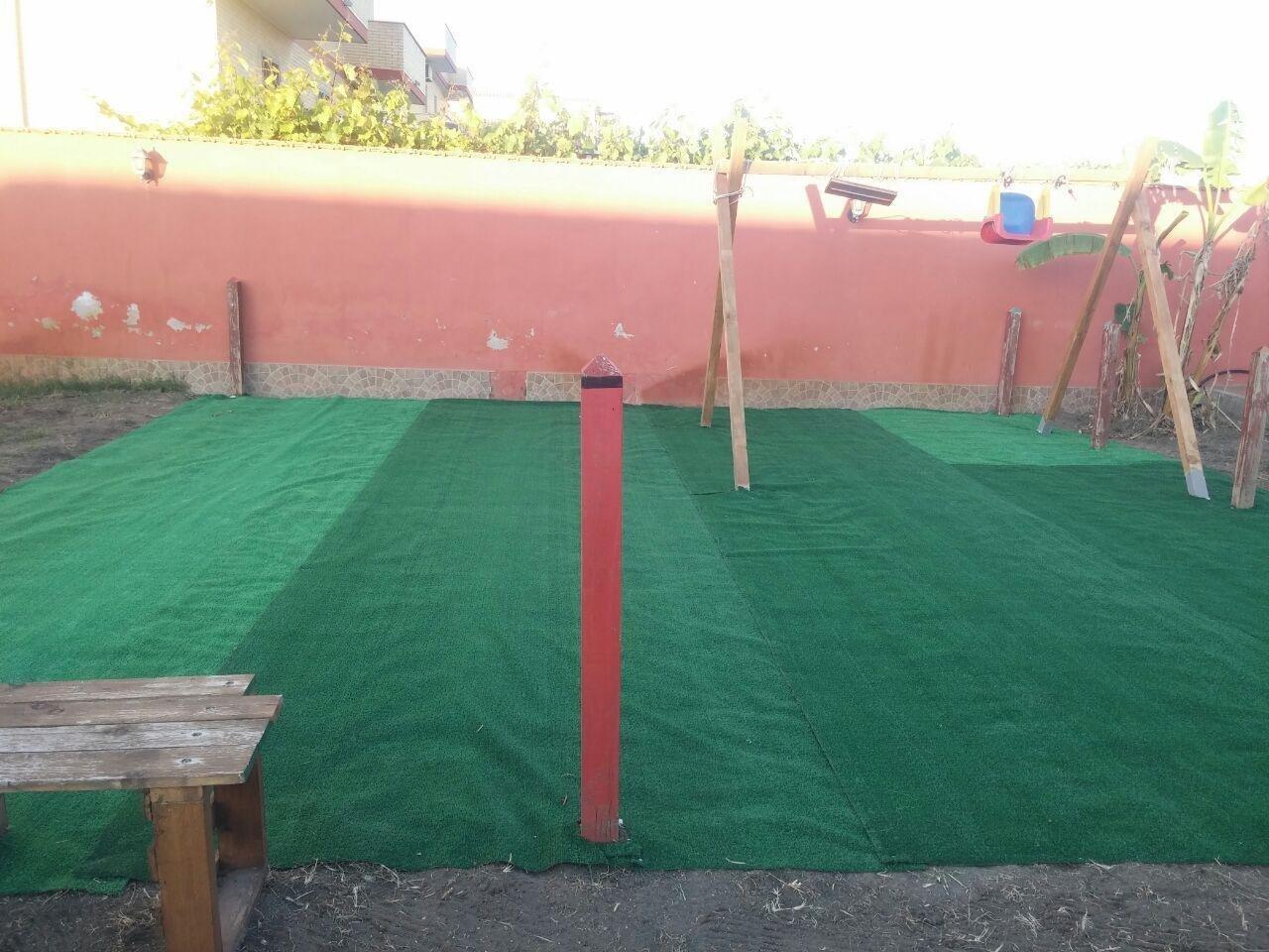 GrecoShop 2456 2x10 m tappeto erba sintetica 7 mm verde