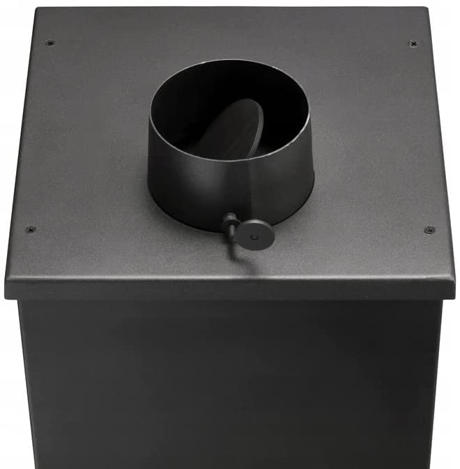 GrecoShop Long Hold Fire Black Lux stufa a legna 7 kW antracite