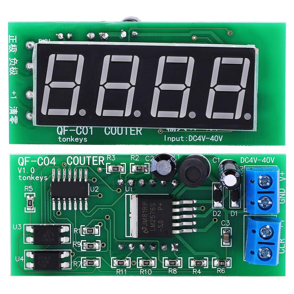 Saluaqui QF C04 Modulo Contatore Digitale 4 Cifre DC4-40V Memoria