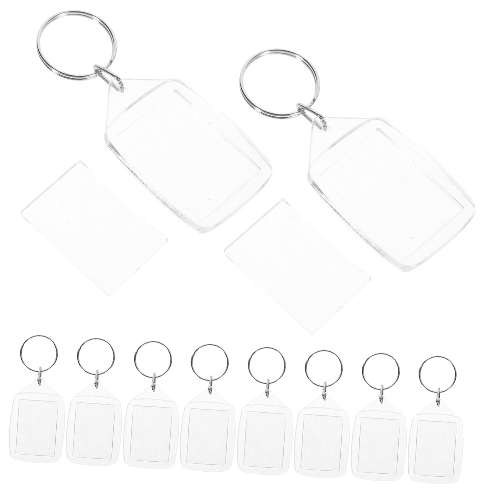 DOITOOL portachiavi foto ABS 10 pezzi personalizzabile trasparente