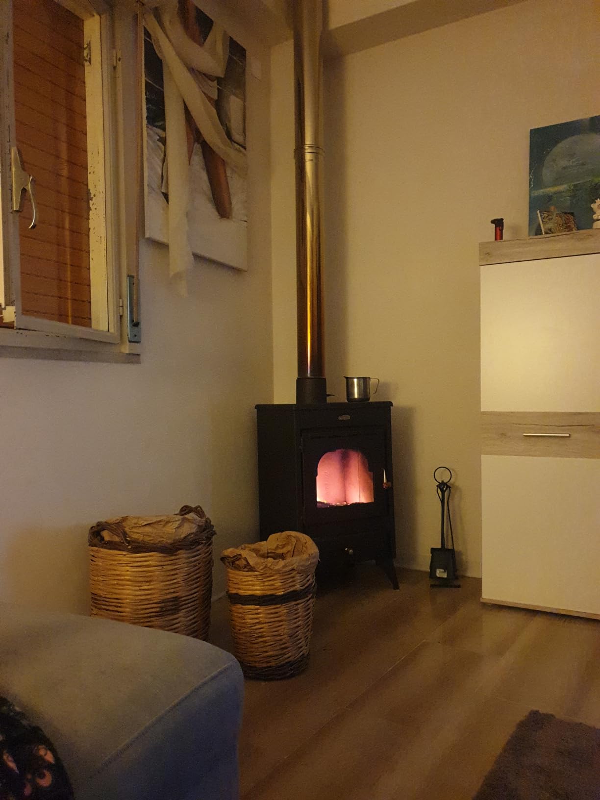 GrecoShop Kir 9/12 kW stufa a legna acciaio con piastra
