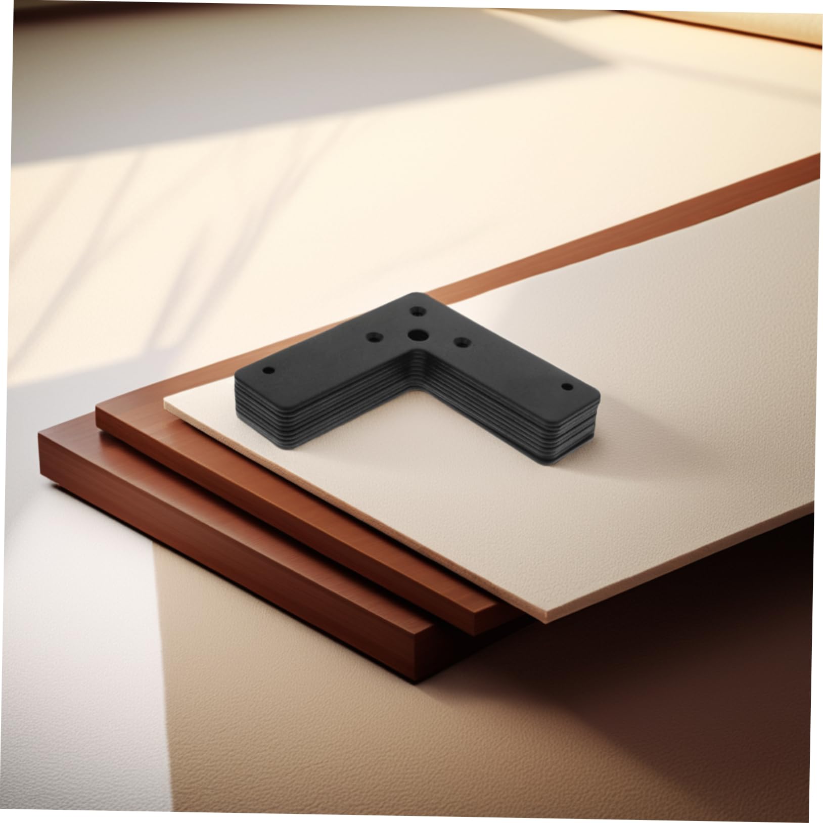 DOITOOL Staffe Angolari Acciaio Inox Nere 10 Pezzi 10x10 cm