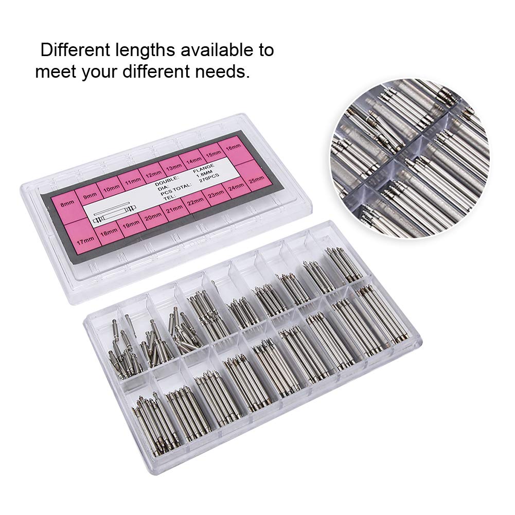 Saluaqui Barre a Molla per Orologi 1,8 Mm Set 270 Pezzi