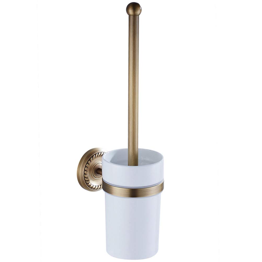 Doitool F6706 Porta Scopino WC Ottone Anticato Ceramica