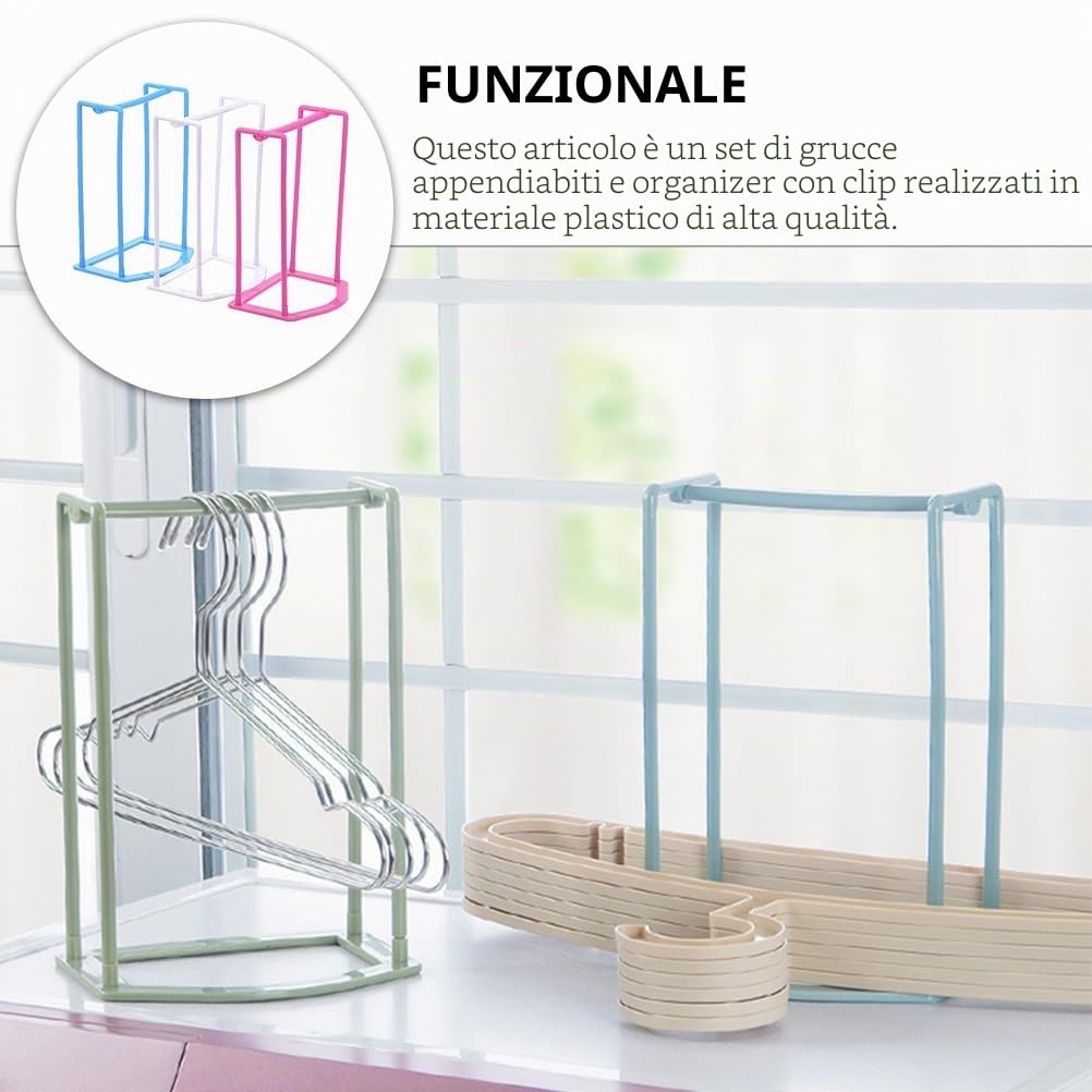 Doitool organizer grucce appendiabiti plastica 3 pezzi