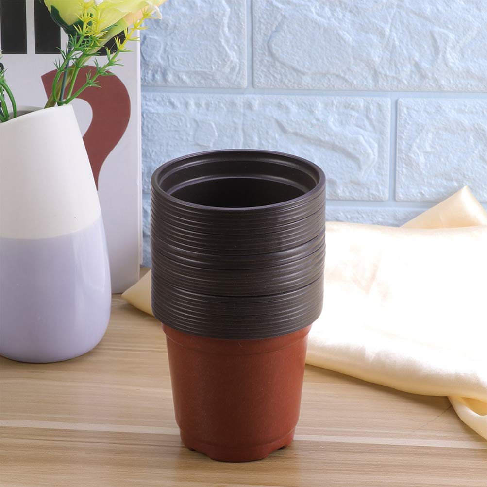 DOITOOL Vasi Plastica 12 cm 50 Pezzi con Fori Drenaggio