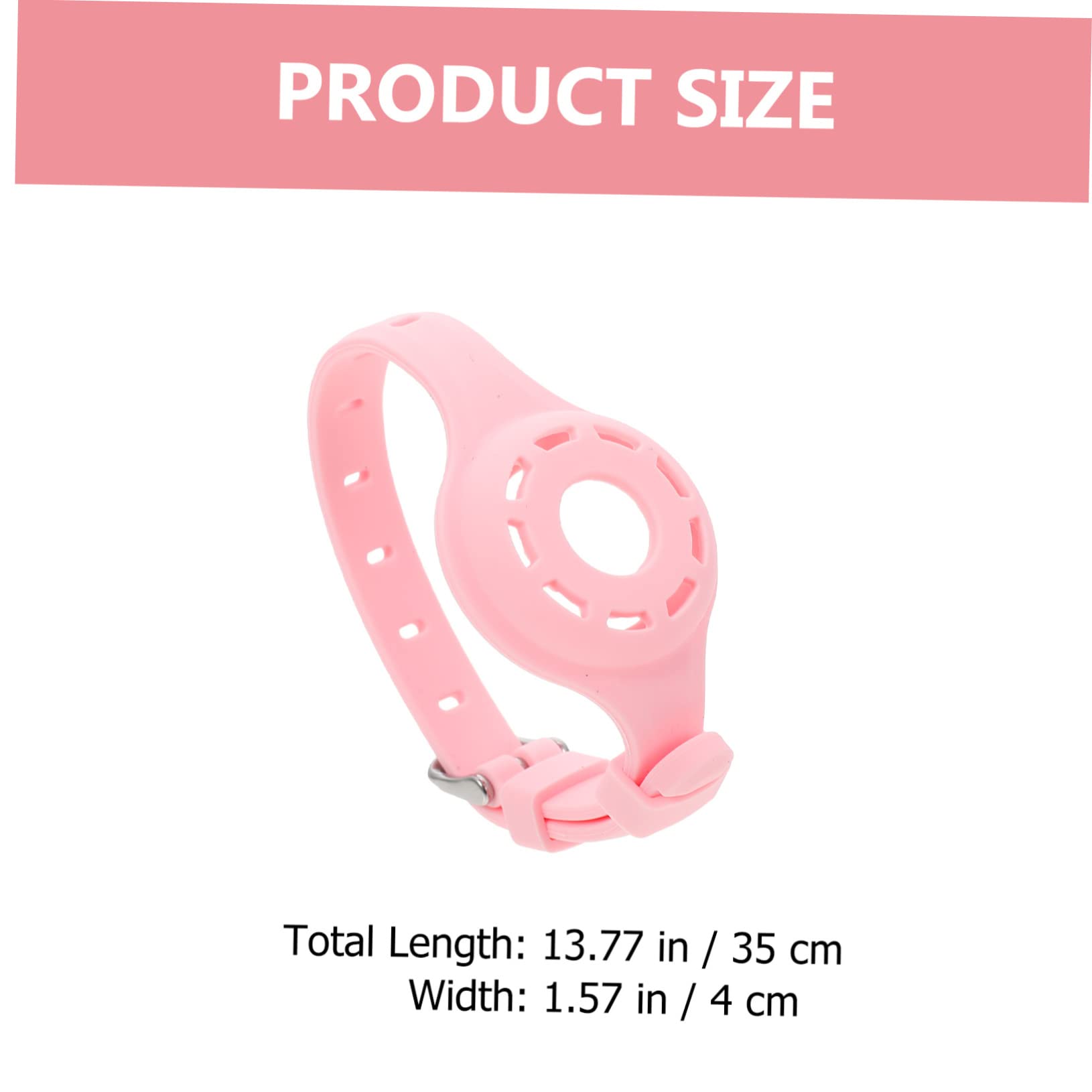 DOITOOL collare cane porta AirTag silicone rosa 1 pz regolabile