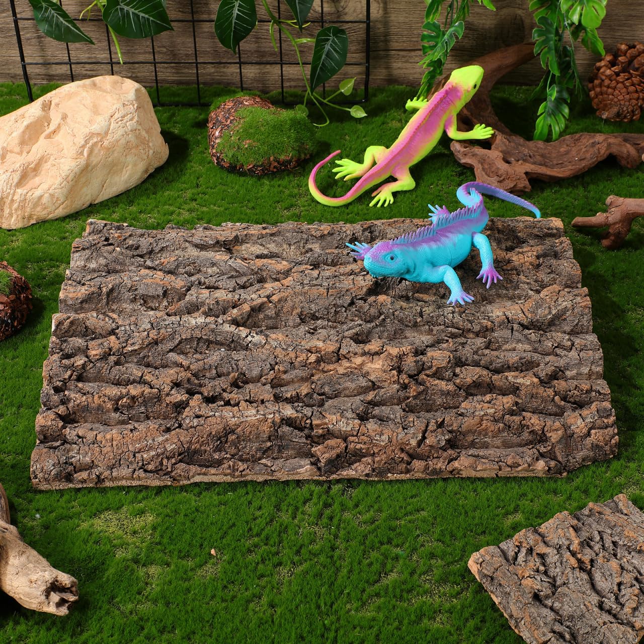 DOITOOL Corteccia Sughero Rettili 40x30 cm Terrario
