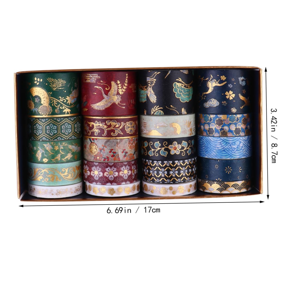 DOITOOL Nastro Washi Decorativo Bronzato Carta Set 20 Pezzi