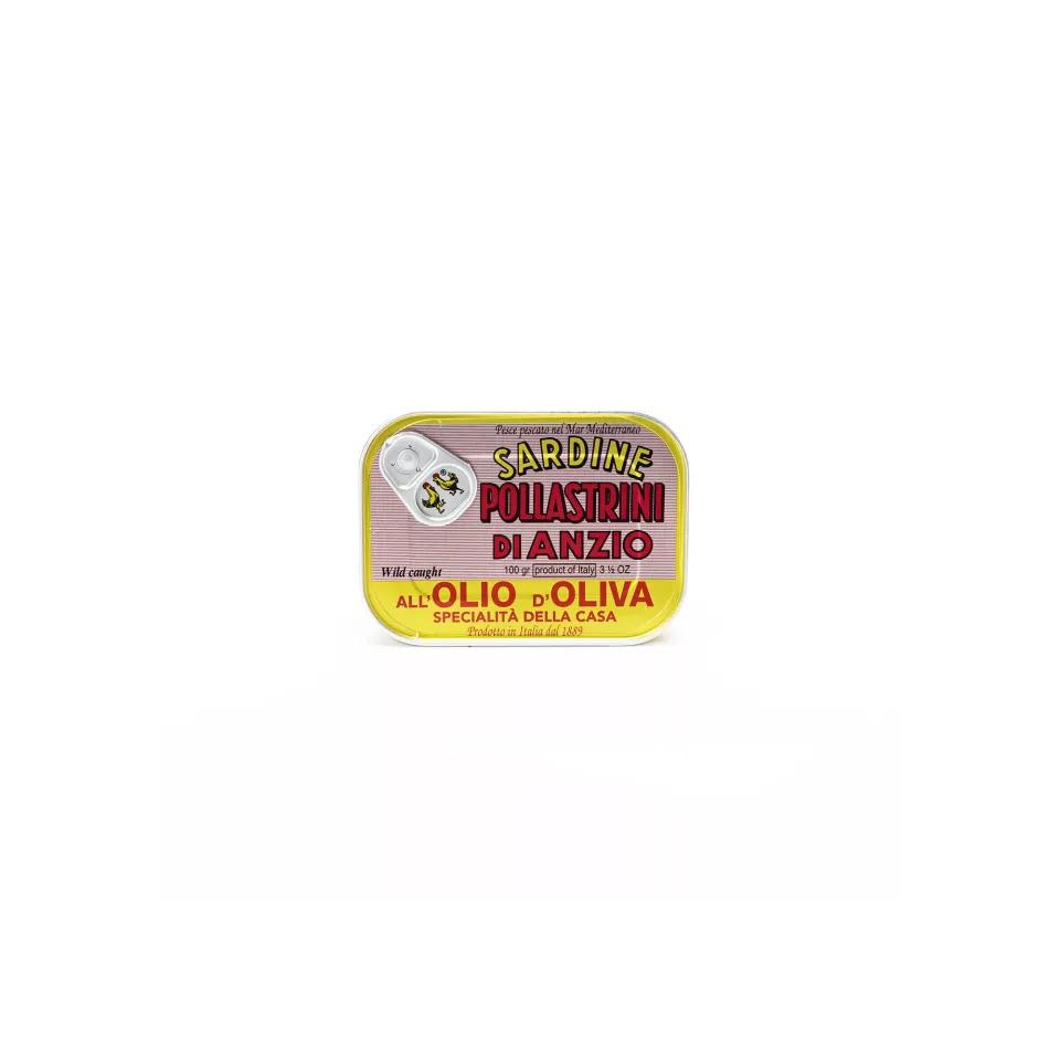 Pollastrini sardine all'olio d'oliva conserva