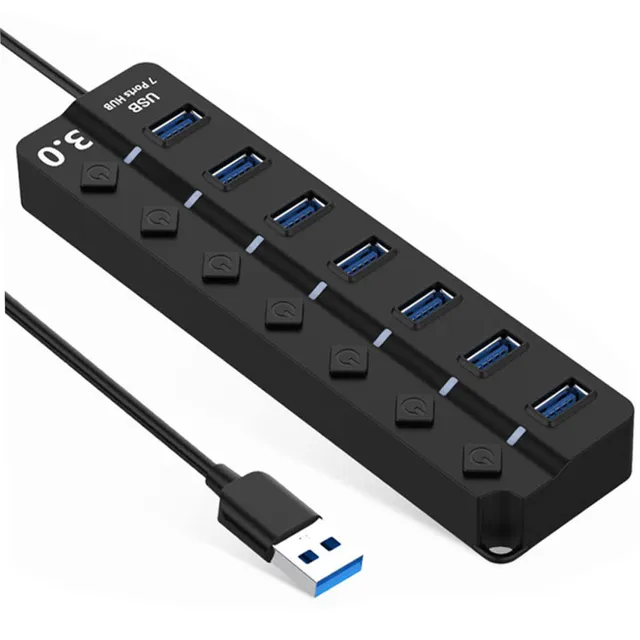 DOITOOL hub USB 7 porte nero cavo 30 cm 5 Gbps
