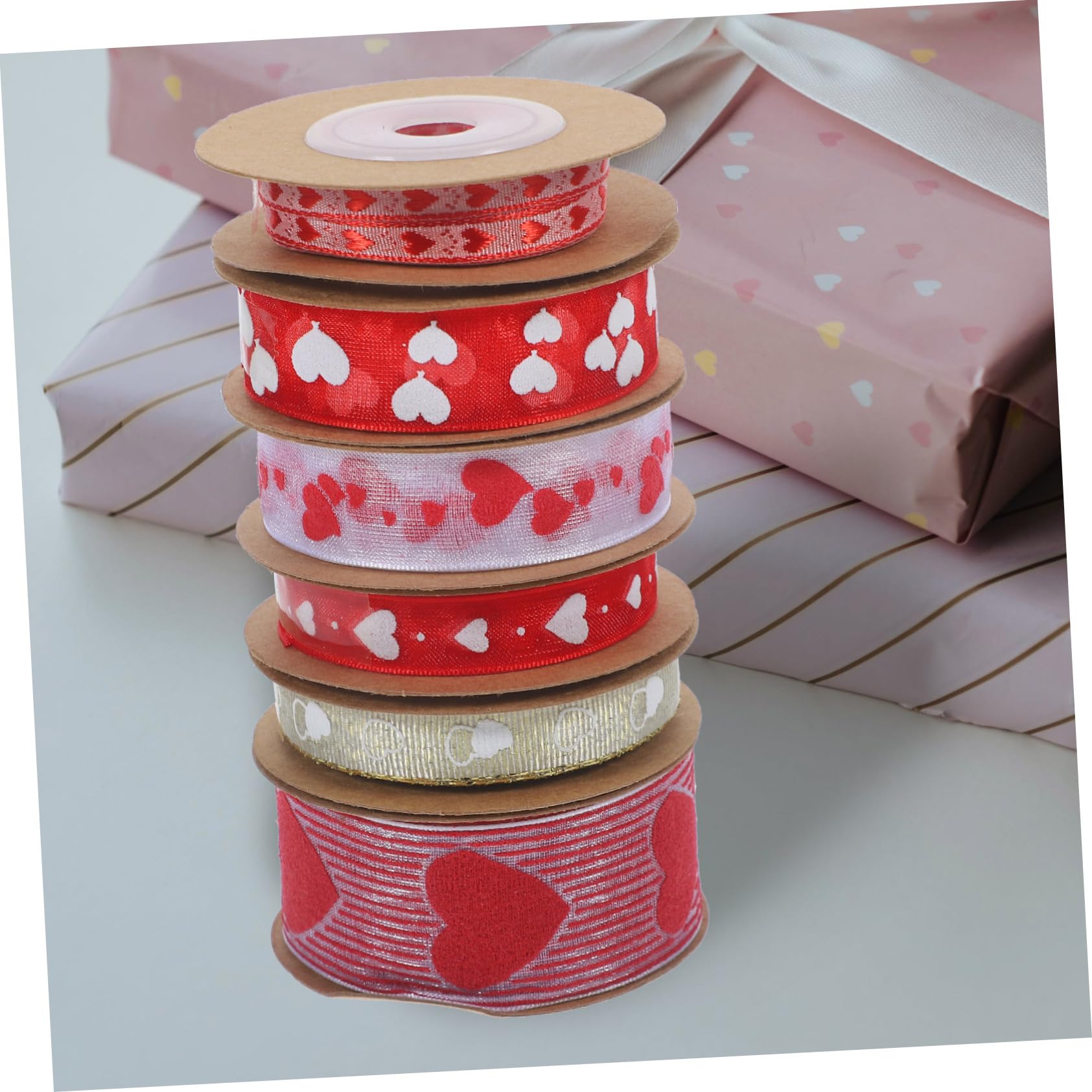 DOITOOL nastro cuore sottile 6 rotoli regalo resistente
