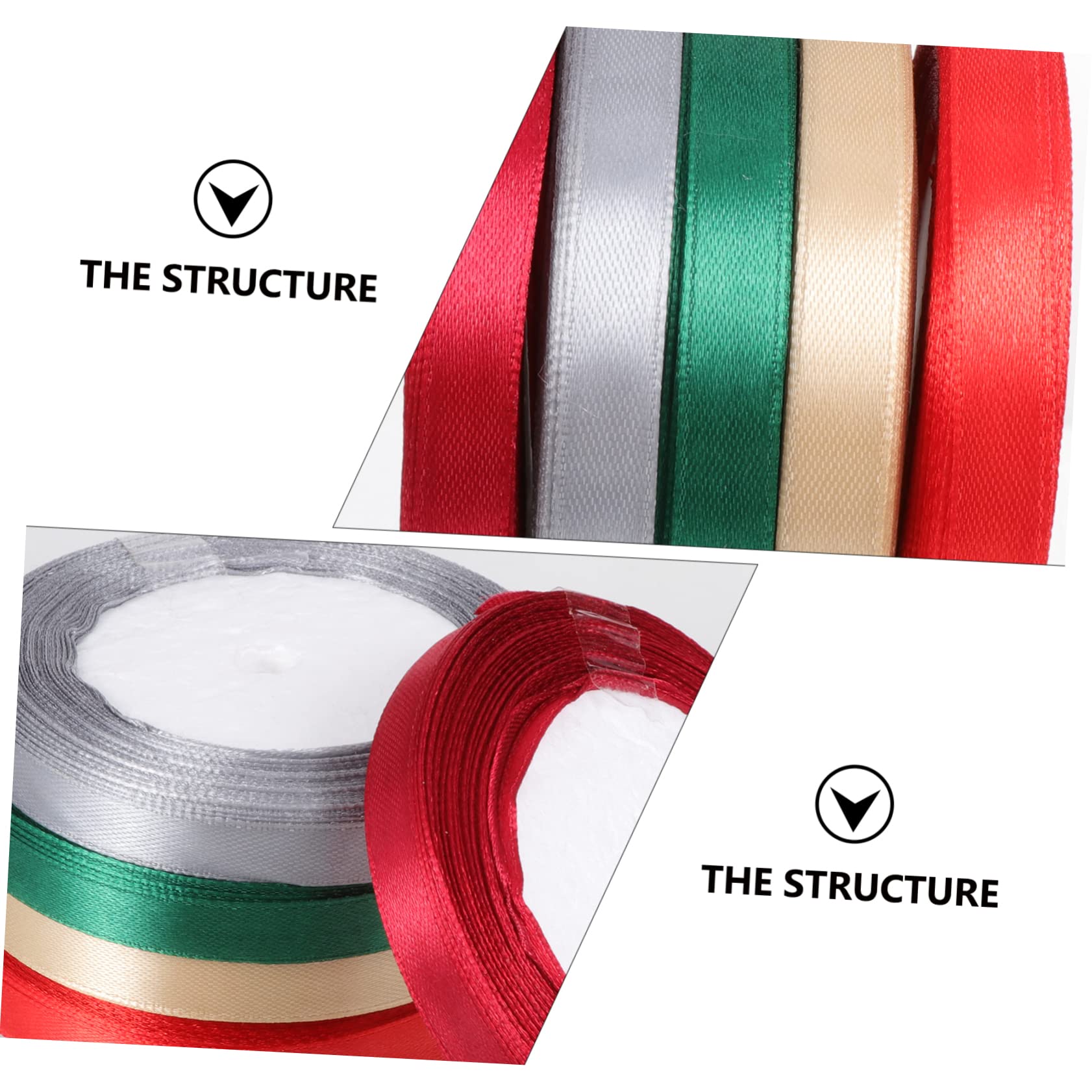 DOITOOL Nastro Floreale Poliestere 5 Rotoli Assortiti