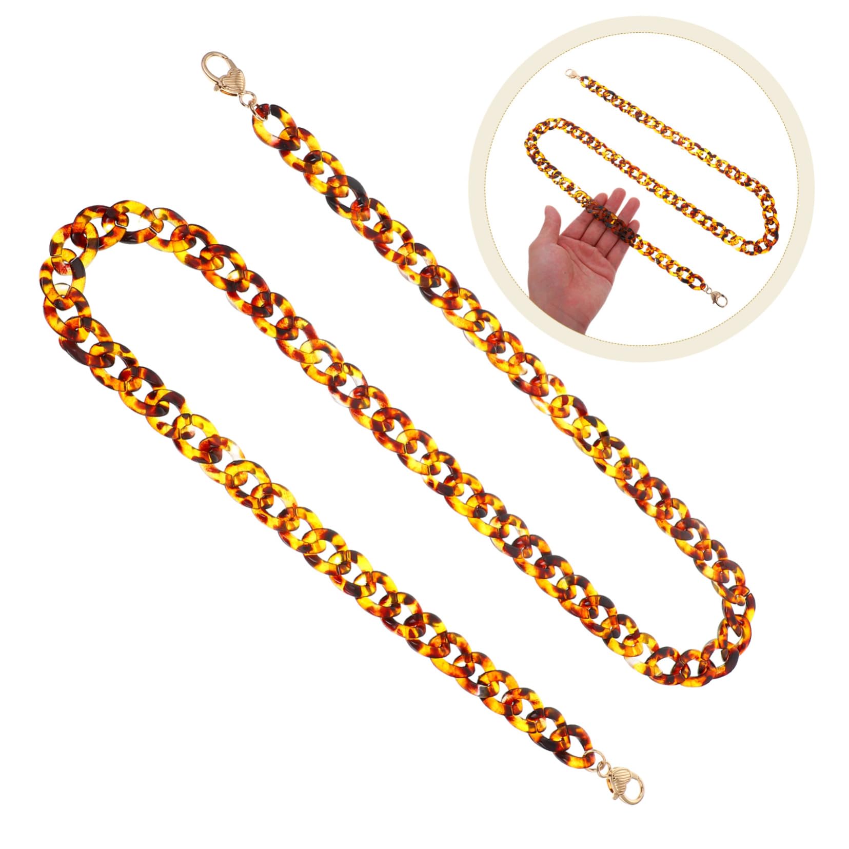 DOITOOL Catena per Borsa Acrilico Leopardata 100 cm