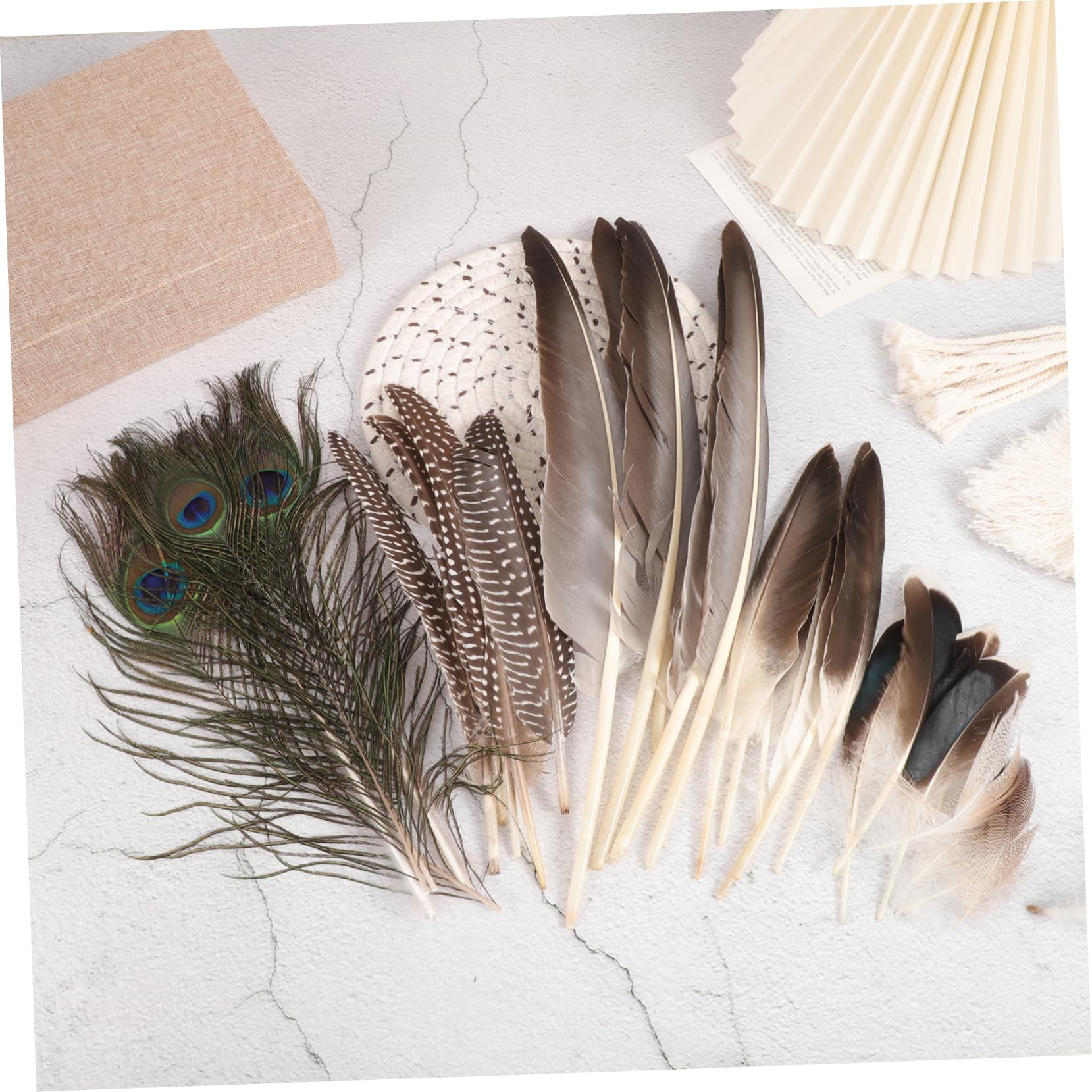 DOITOOL Piume Soffici Naturali Decorative 30 Pezzi Colorati