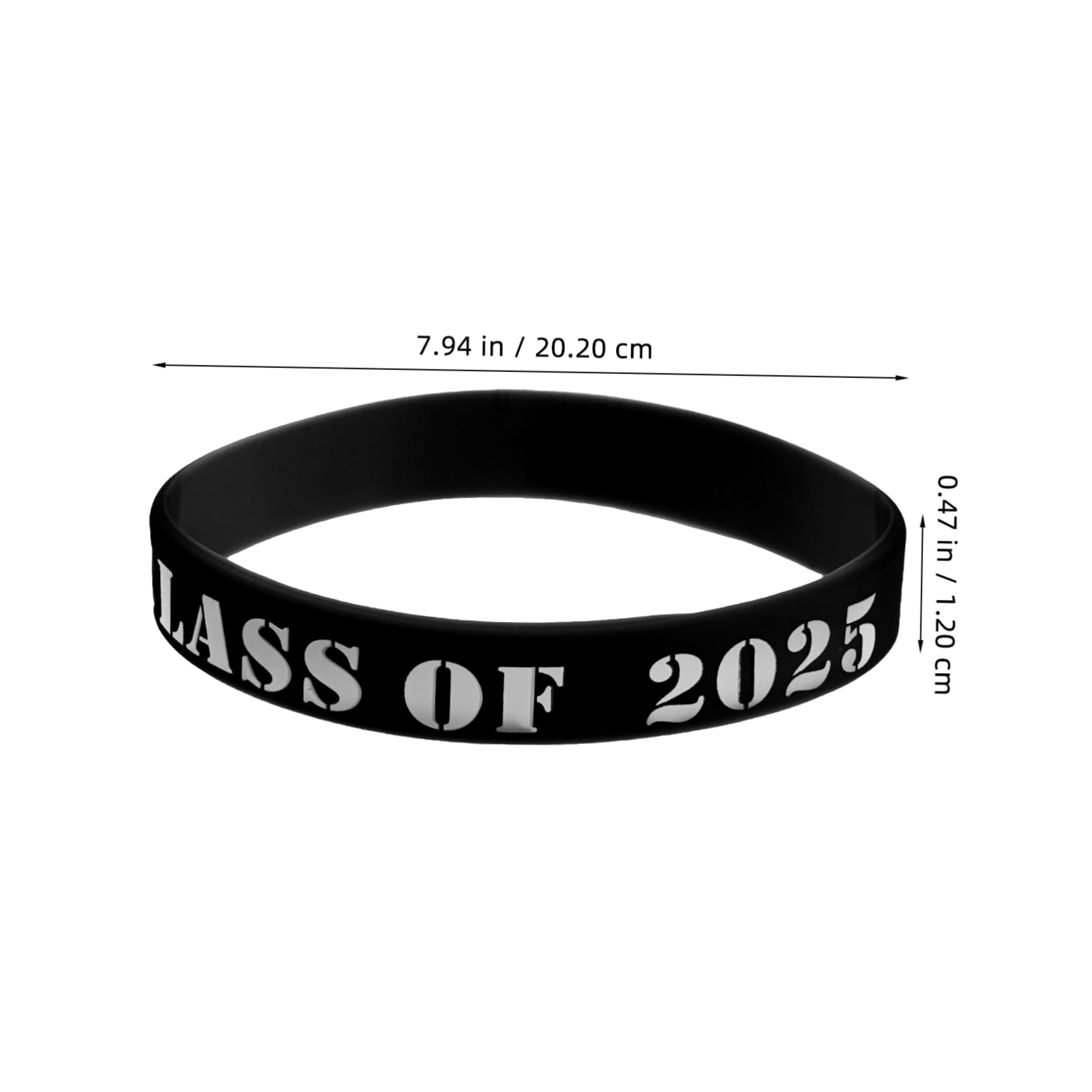 DOITOOL Braccialetti Laurea Silicone Neri 20 Pezzi Classe 2025