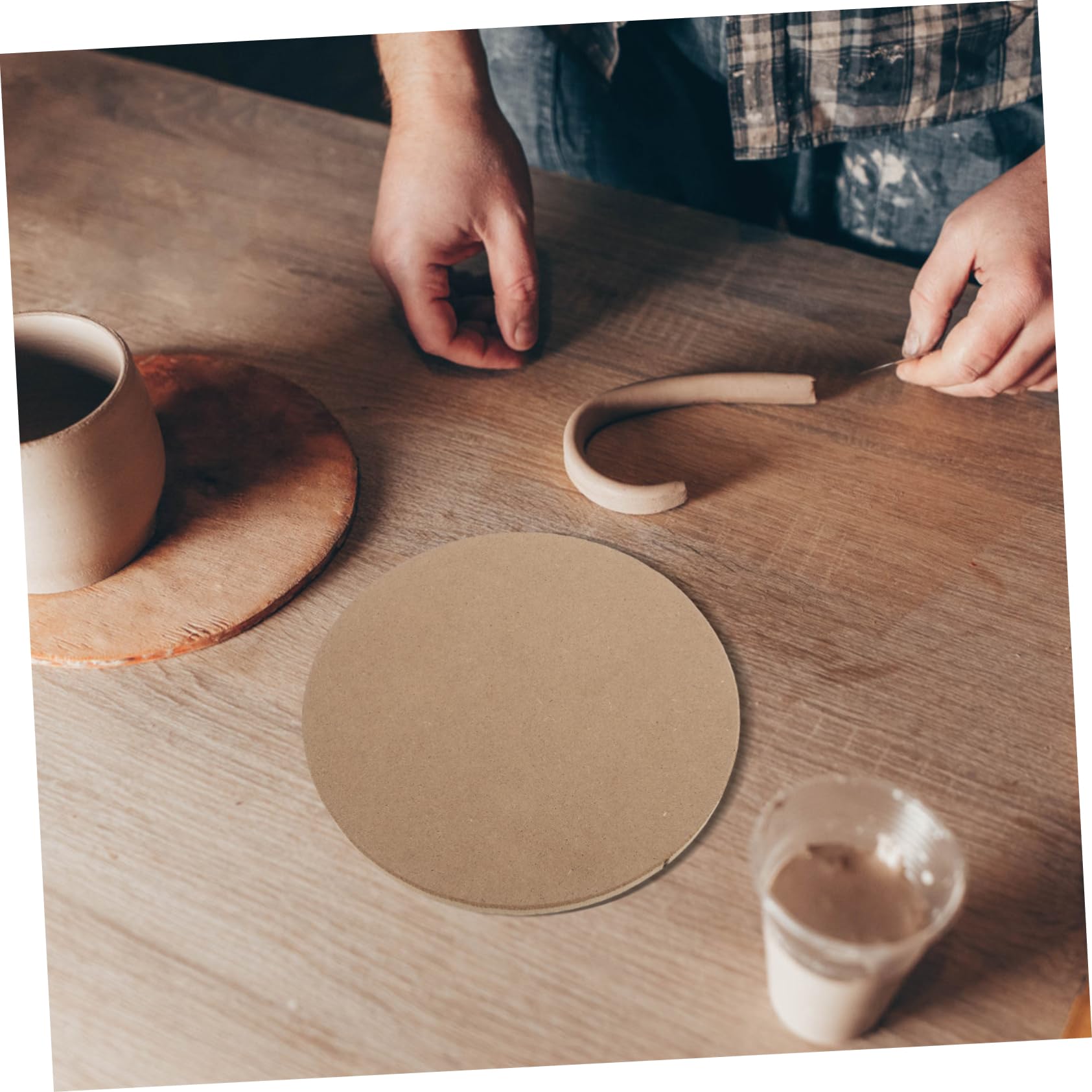 DOITOOL Base Tornio Ceramica Legno Tavola Rotonda
