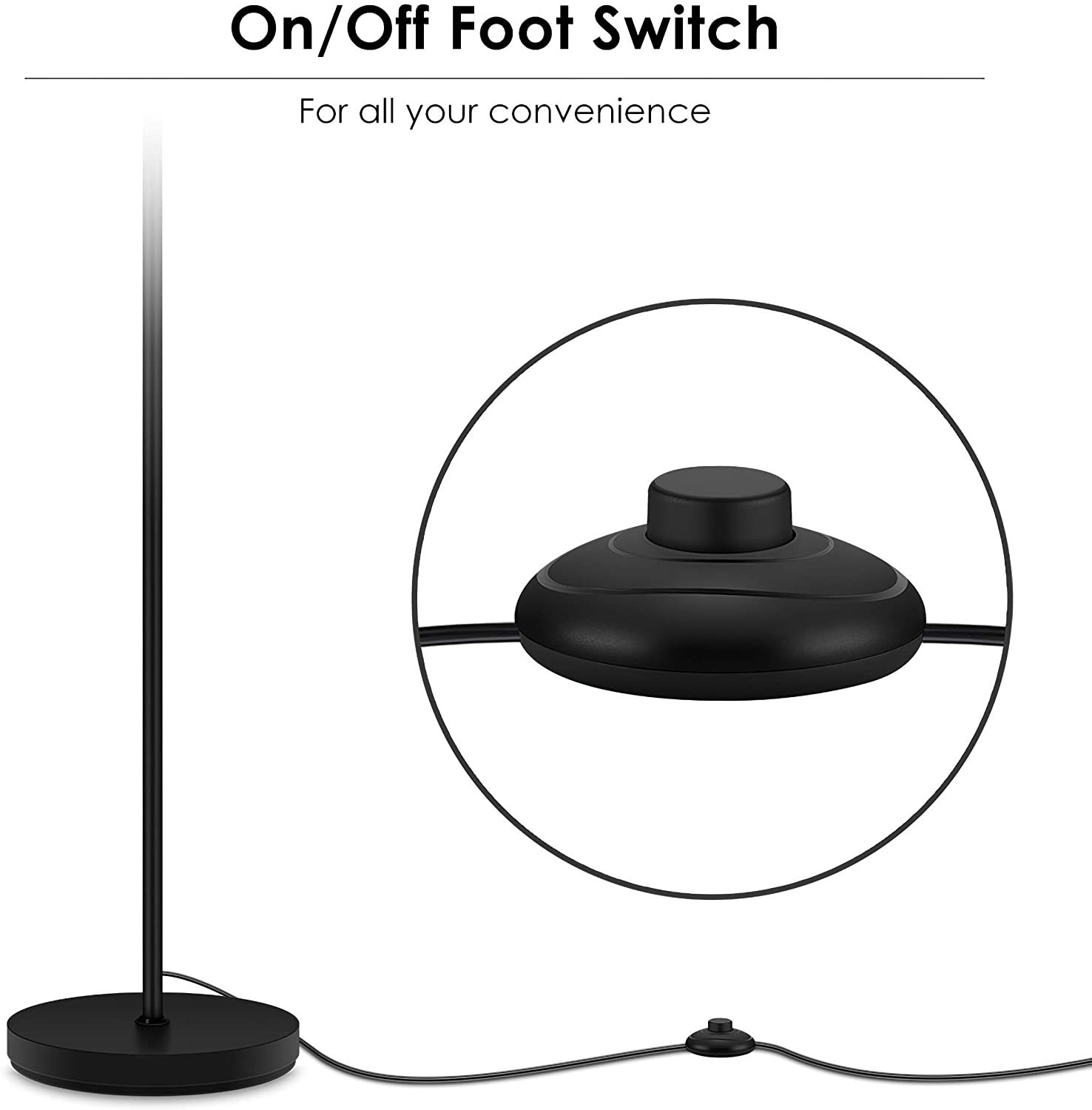 Yexati BoostArea lampada da terra industriale nera E26 160 cm