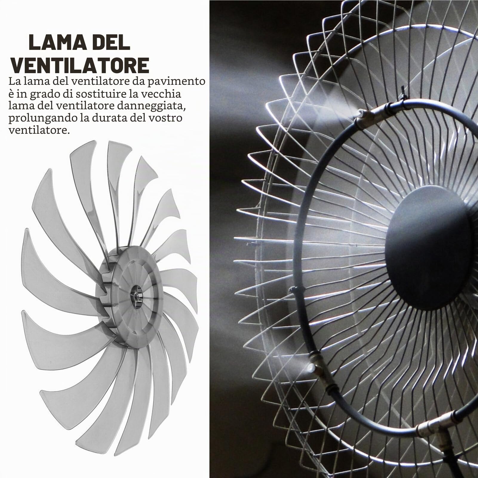 DOITOOL Elica Ricambio Ventilatore 14 Pollici 15 Pale Plastica