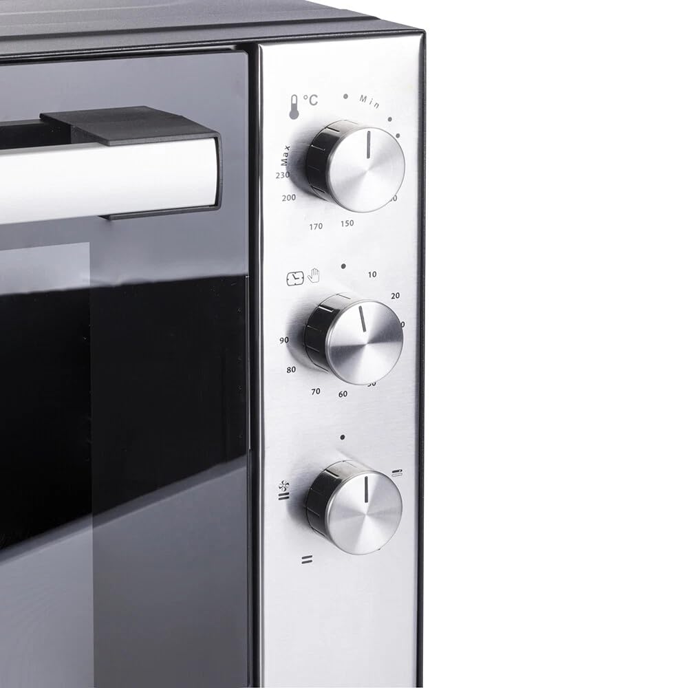 GrecoShop Forno Elettrico Ventilato 70L 2500W con Teglie e Griglia